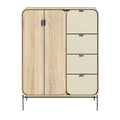 **Moderne Kast met Houten Afwerking en Lades**