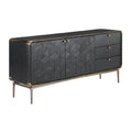 Moderne dressoir met geometrisch patroon en metalen poten**