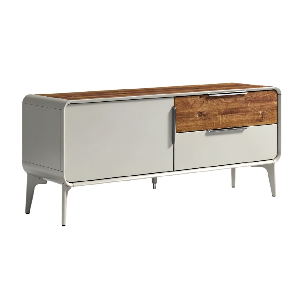 ** Moderne TV-meubel met houtlook en opbergruimte
